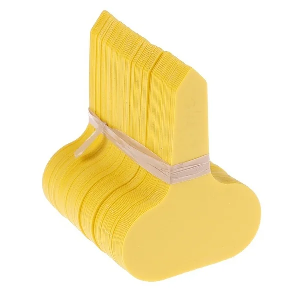 yellow 100 шт пластиковые маркеры для растений т-образного типа, этикетки для сада и лужайки 5*7 см - Color: yellow