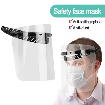 

Safety Dustproof Mask Anti-Saliva Transparent Faces Shields Screen Spare Visors Head Face Respiratory Tract Protection Masques