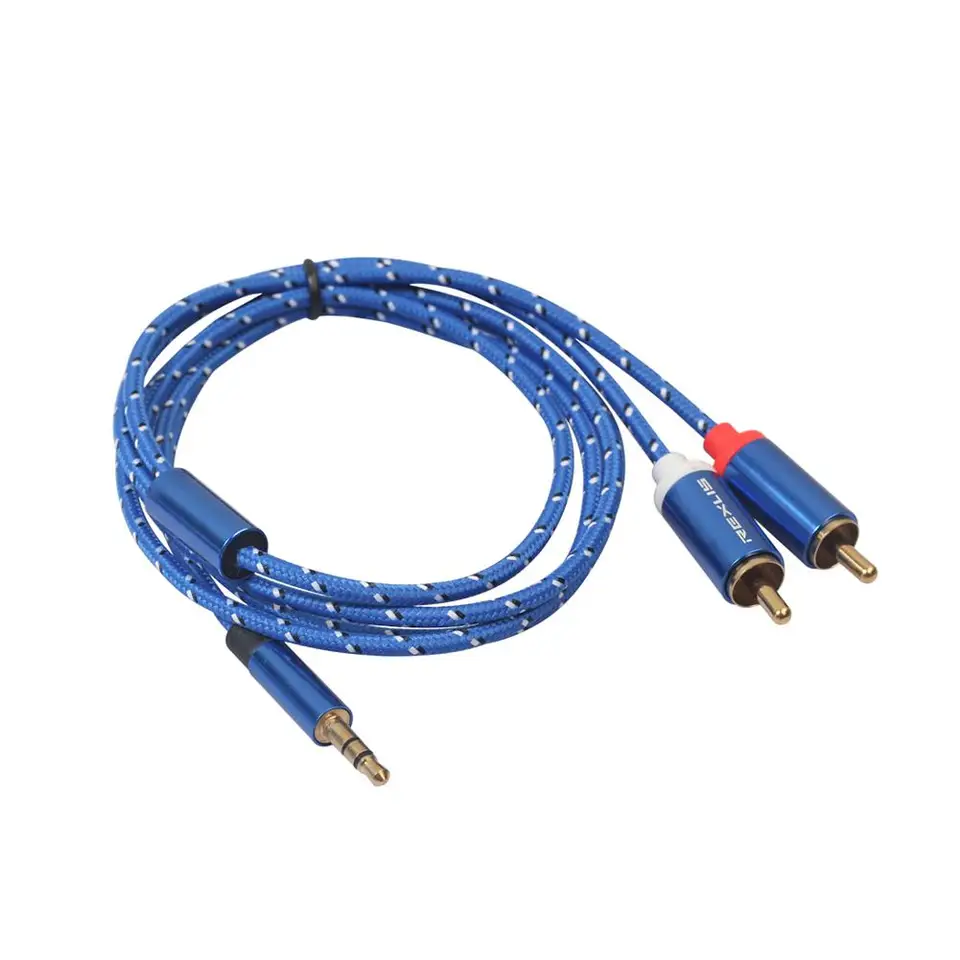 CAVO CONNETTORI SPINA 2RCA AUX 3.5 Mm MASCHIO 1.5 M ADATTATORE - Foto 8