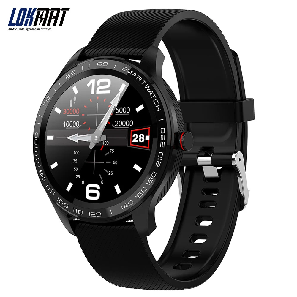  LOKMAT IP68 Waterproof Bluetooth Smart Watch Men ECG PPG Heart Rate Blood Pressure Fitnesss Tracker - 4000211708509