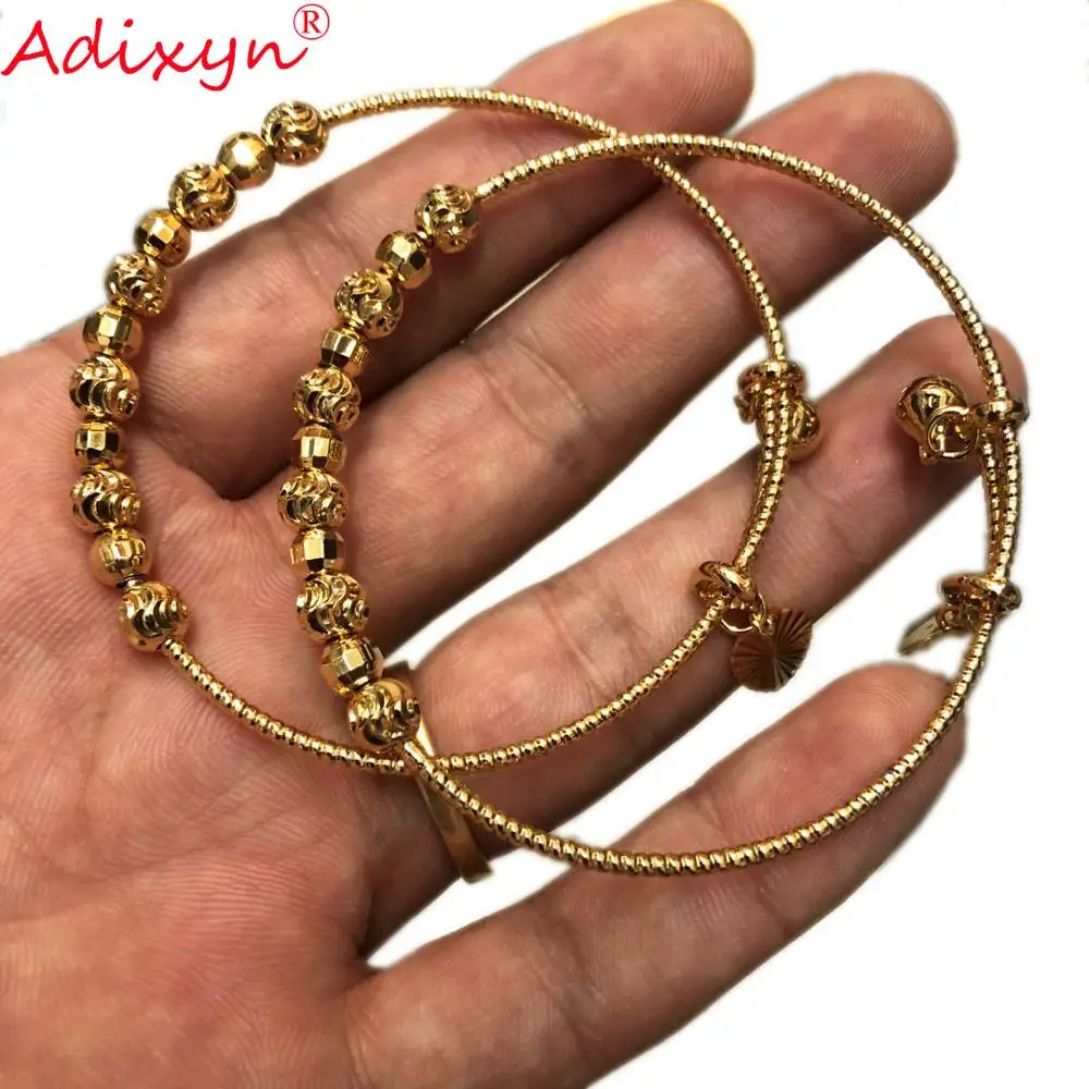 Adixyn2pcs/лот браслеты &quotДубай&quot для женщин/молодых девушек золотого цвета