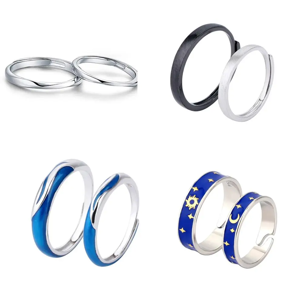

New 925 Sliver Lovers Couples Rings for Women Men Engagement Opening Hipster Wedding Jewelry Gifts Mobius ring Wedding Ring