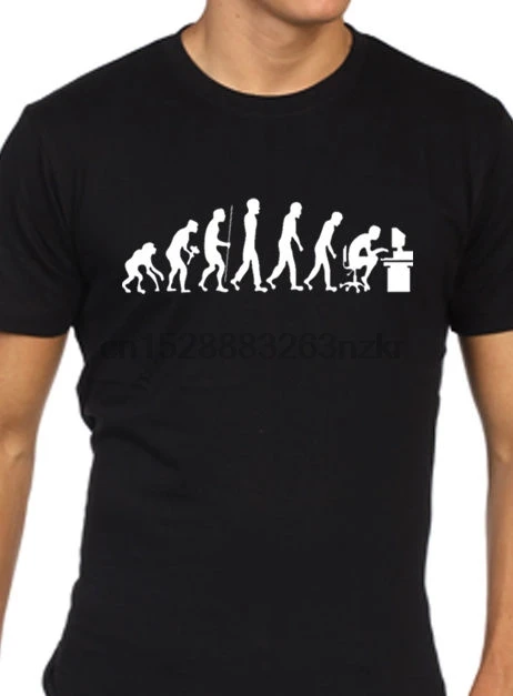 Evolution of Geek забавные мужские футболки компьютерный геймер подарок Мужская