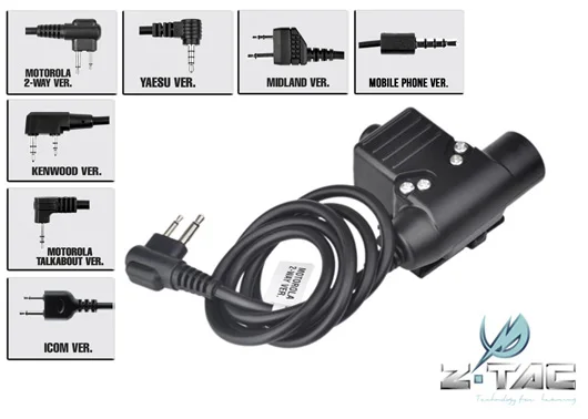 Z-TAC подлинное обновление тактическая гарнитура с шумоподавителем Z051 BK и PTT U94 страйкбол Z113 Бесплатная камуфляжная повязка на голову