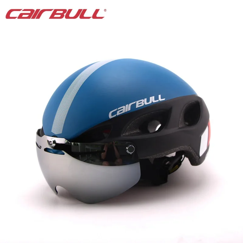 CAIRBULL велосипедный шлем для шоссейного велосипеда, спортивный ультралегкий защитный шлем для верховой езды, для мужчин и женщин, Aero очки, велосипедный шлем - Цвет: Синий