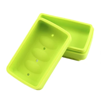 

Healifty Silicone Soap Case Holder Rectangular Soap Box Waterproof Soap Container Drainer with Lid for Travel Home Outdoor Showe
