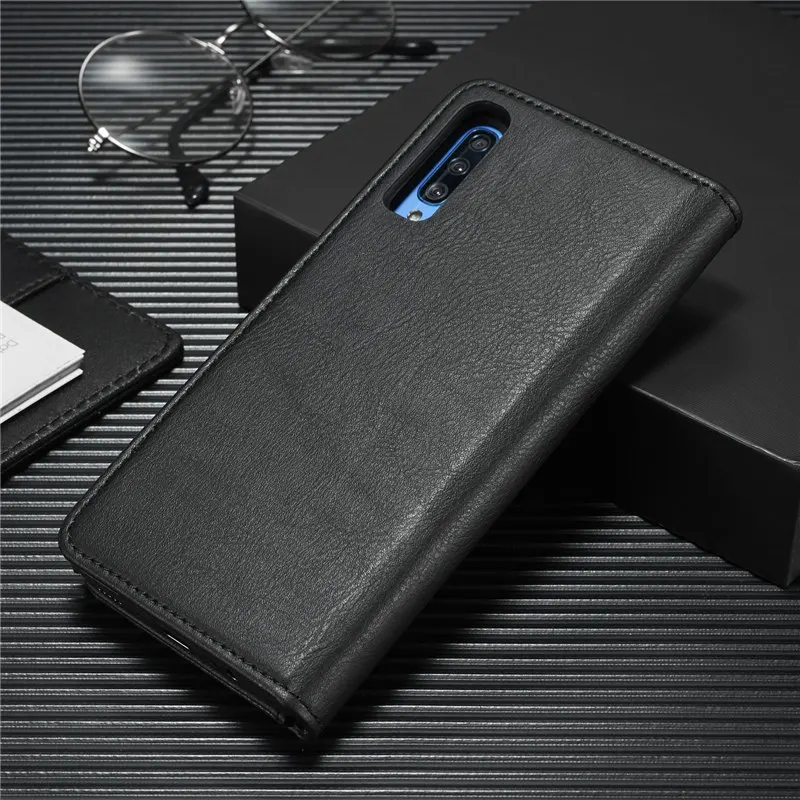 Чехол-бумажник из натуральной кожи с откидной крышкой для samsung Galaxy A70 A50S A30S A50 A40 A30 A20 A10 M10S с отделениями для карт и магнитной задней крышкой Fundas