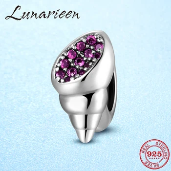 

2020 New 925 Sterling Silver Snails Spacer Beads Silicone Charm for Bracelet Making fits LUNARIEEN Silver 925 Original Jewelry