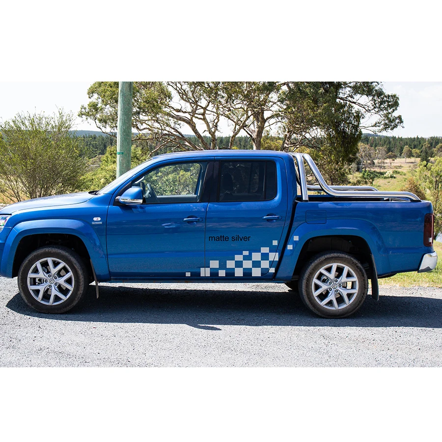 free shipping 2 Pcs side door graphic Vinyl racing car sticker for AMAROK 2010