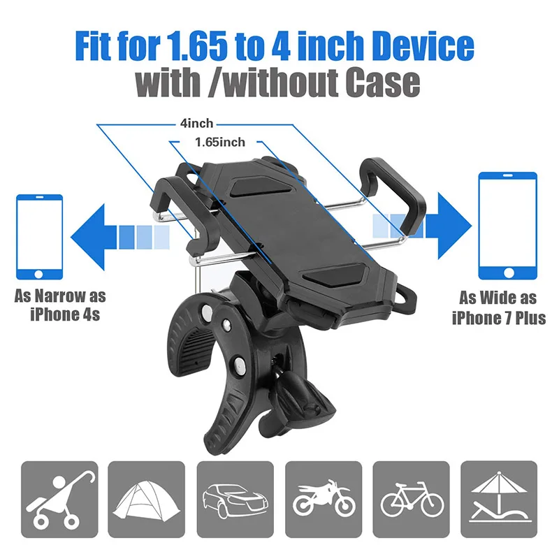 

Bike Phone Mount Bicycle Cell Phone Holder Universal Motorcycle Handlebar Rack LSMK99