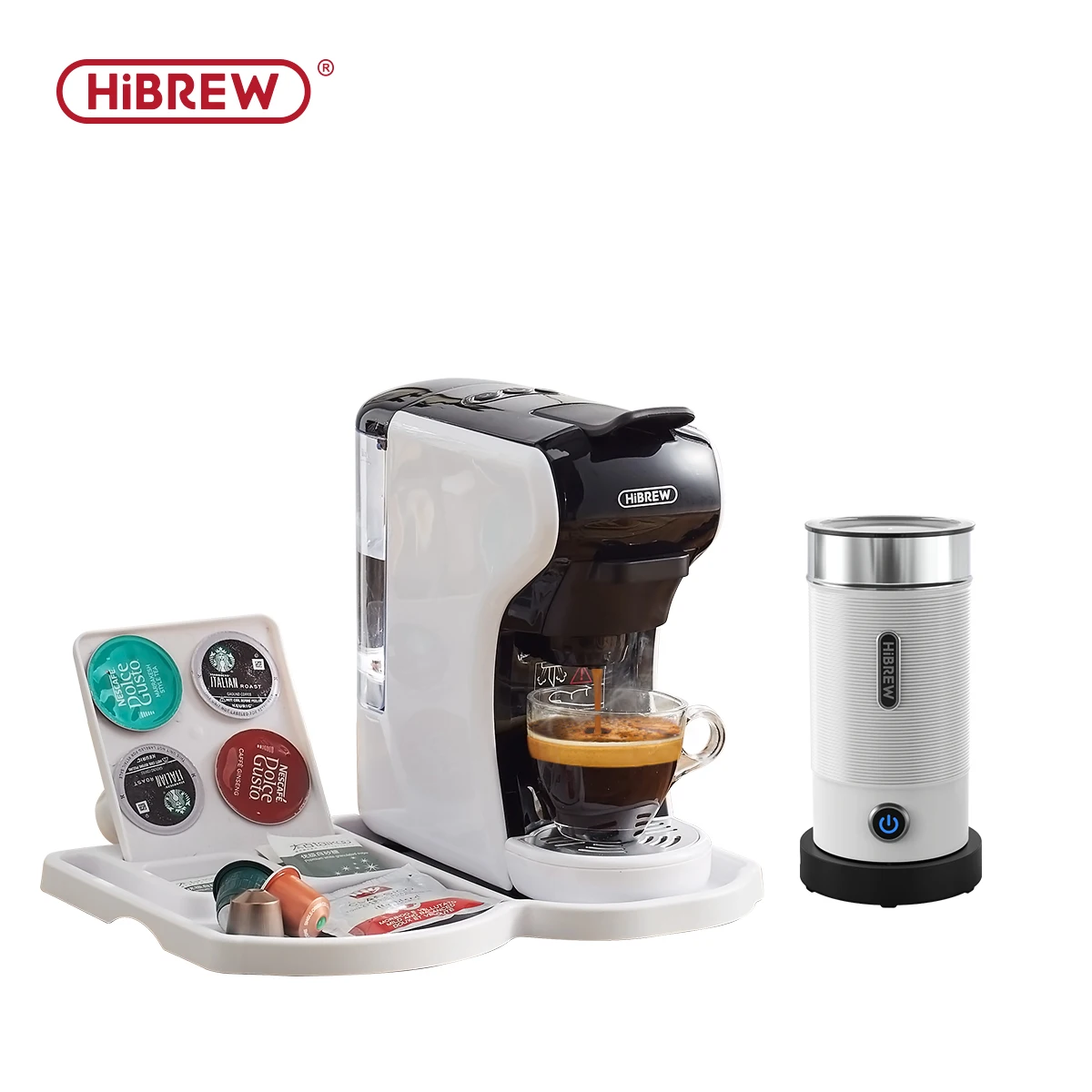 Многокапсульная машина HiBREW 4 в 1 полностью автоматическая с горячей и холодной