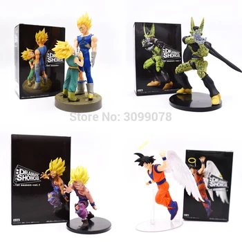 

12-21CM Dragon Ball Son Goku PVC Action Figures DRAMATIC SHOWCASE Angel Goku Gohan Frieza Model Toy Doll PVC Figuras DBZ Gokou
