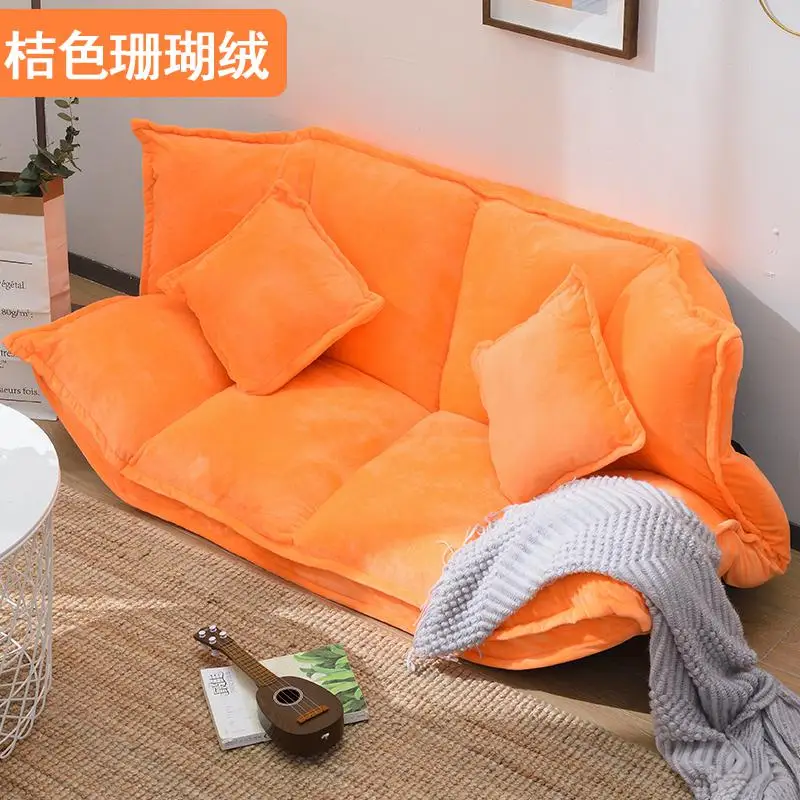 Европейский ленивый напольный диван, Одноместный, двойной, маленький диван-кровать, кресло для отдыха, простой, мягкий, складной, для спальни, балконного пола, татами - Color: C3
