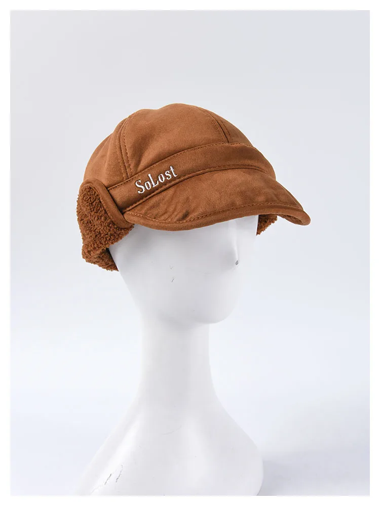 DRESSUUP зимняя шапка для мужчин и женщин, мягкие карнизы, плоская кепка, защита от ветра, для велоспорта, отдыха