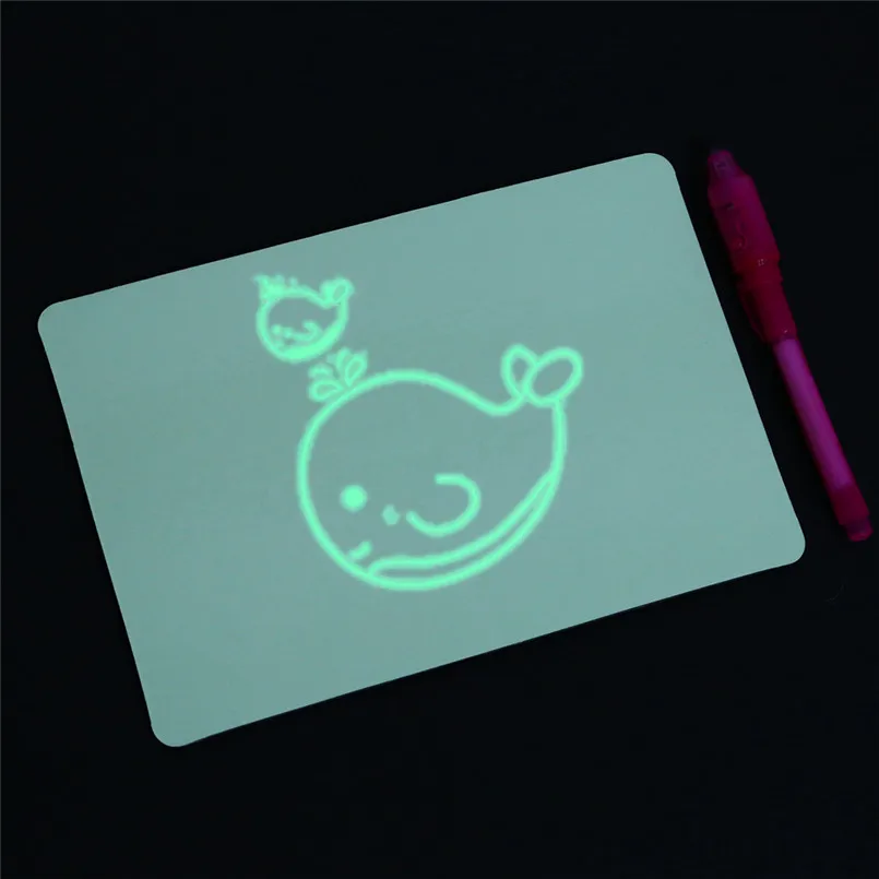 1 шт. светодиодный светящийся чертежный щит для рисования граффити Волшебная нарисованная с подсветкой-забавная флуоресцентная ручка Развивающие игрушки для Детские принадлежности