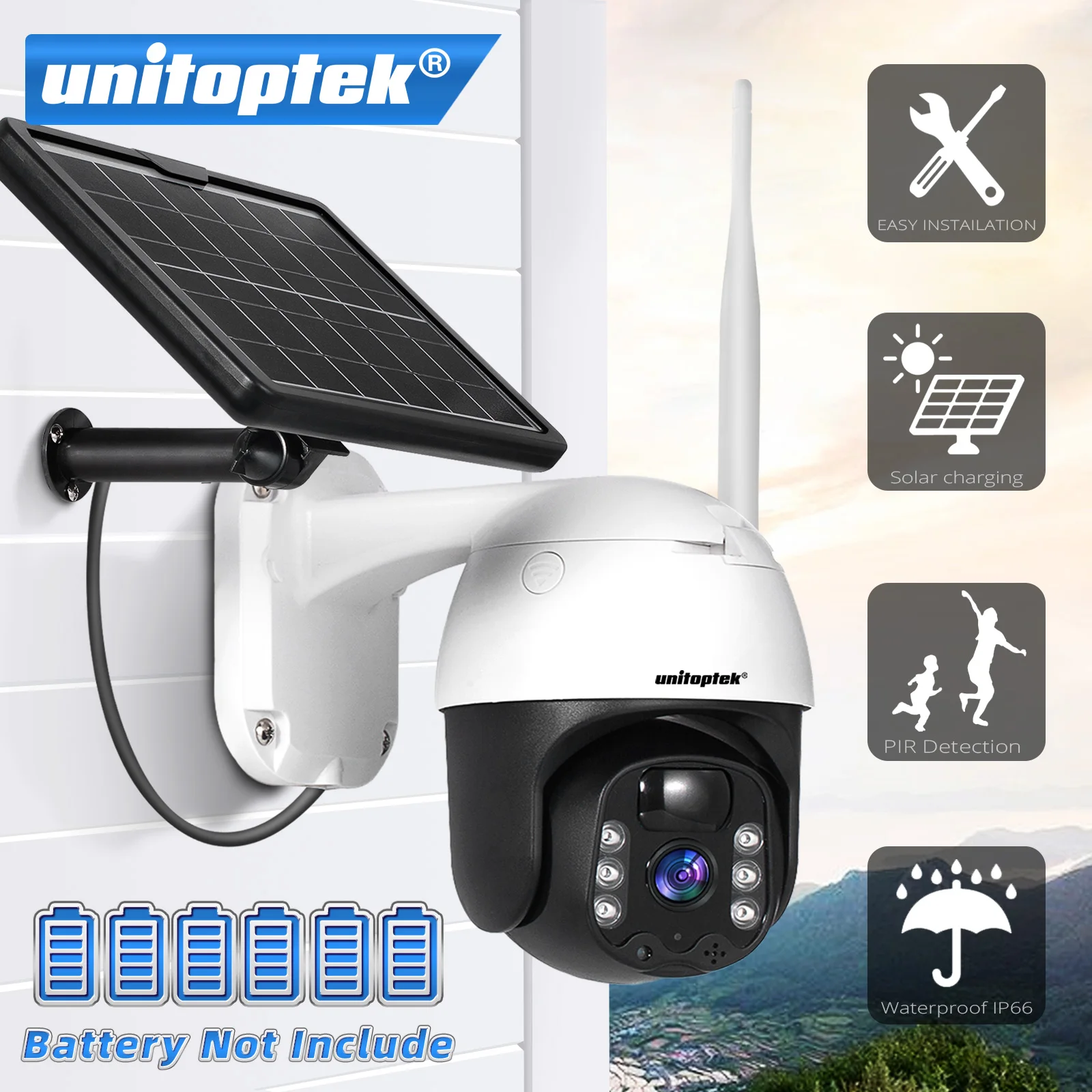 IP Camera  Battery Camera 4G Camera Sim Card Solar Panel wifi 1080P PTZ Camera 30m night vision PIR Human Detection
