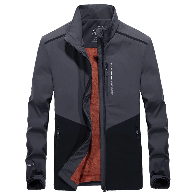 

Winter Jacket Men's Thick plus Velvet Warm Large Size Youth Sports Jackets MEN'S Duster 9858a