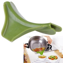 1 шт. силиконовая воронка для жидкости горшки и сковородки обод дефлектор анти-разлив слив носик скольжения кухонная утварь инструменты для приготовления пищи