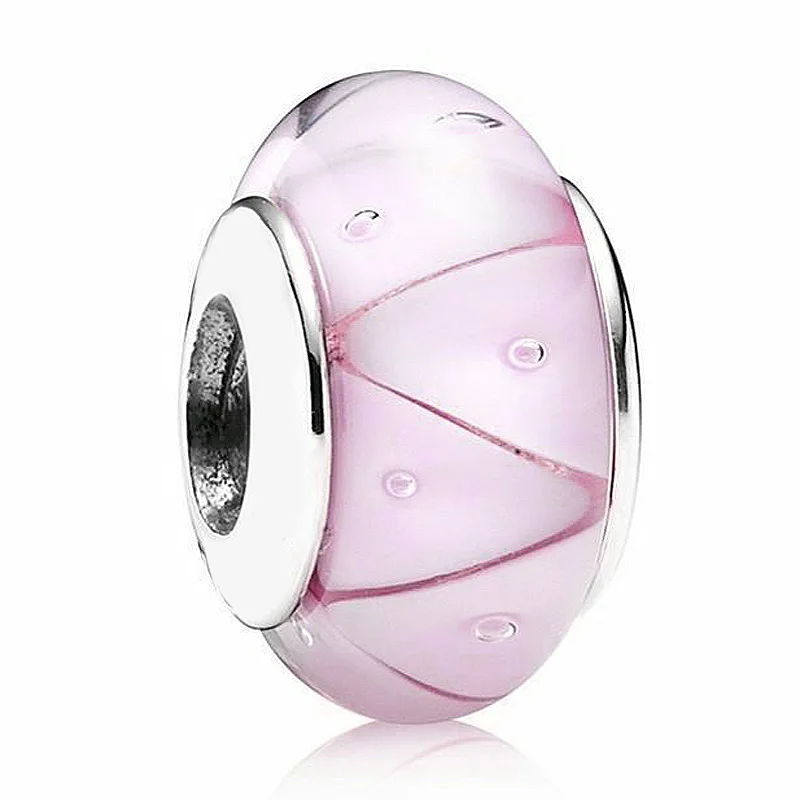 Authentic 925 Sterling Silver Enchanted Garden Lampwork Murano Glass Bead Charm 