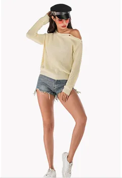 

SZMALL Fashion Long Sleeve Top Sweater Women Knitted Warm Tee Clothing Female Autumn Casual Pullovers Sweater