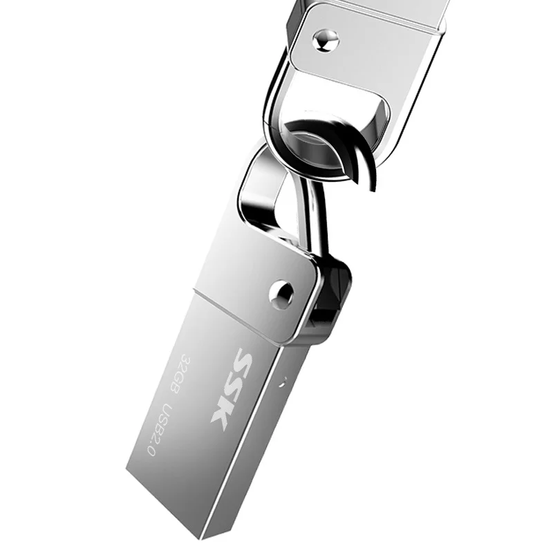 USB флеш накопитель SSK SFD257 2 0 8 ГБ 16 32 металлическая ручка кольцо для ключей