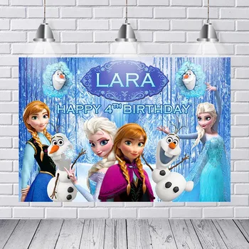 

Photography Backgrounds Frozen Ice Queen Princess Elsa Children Baby Backdrop Decor Photocall Backdrop Photo Studio Banner