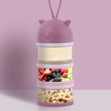 В упаковке 2 удобных 3 слоя коробка для сухого молока Портативный отсеков контейнер M09