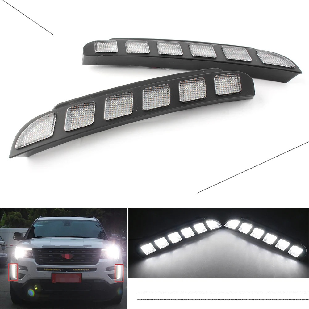 

LED Daytime Running Lights Fog Lamp DRL For Ford Explorer 2016-2017