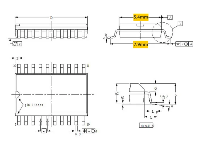 Wellon α׷ӿ WL-SOP20-U1 , SOP20/SOIC20/SO20 , IC ׽Ʈ , IC  (208mil)