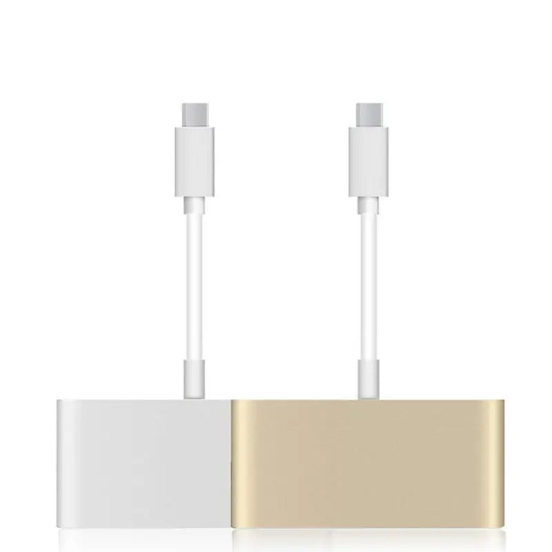 

USB C Hub 4 In 1 Type-C To USB3.0 Adapter Multiport OTG Function Metal Shell Hub
