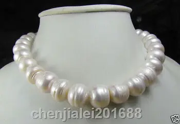 

NEW 10-11MM AAA NATURAL Akoya WHITE SOUTH SEA BAROQUE pearl necklace
