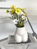 Creative Ceramic Abstract Human Body Vase Crafts Living Room Cabinet Desktop Flower Arrangement Half-length Vase Home Decoration 4