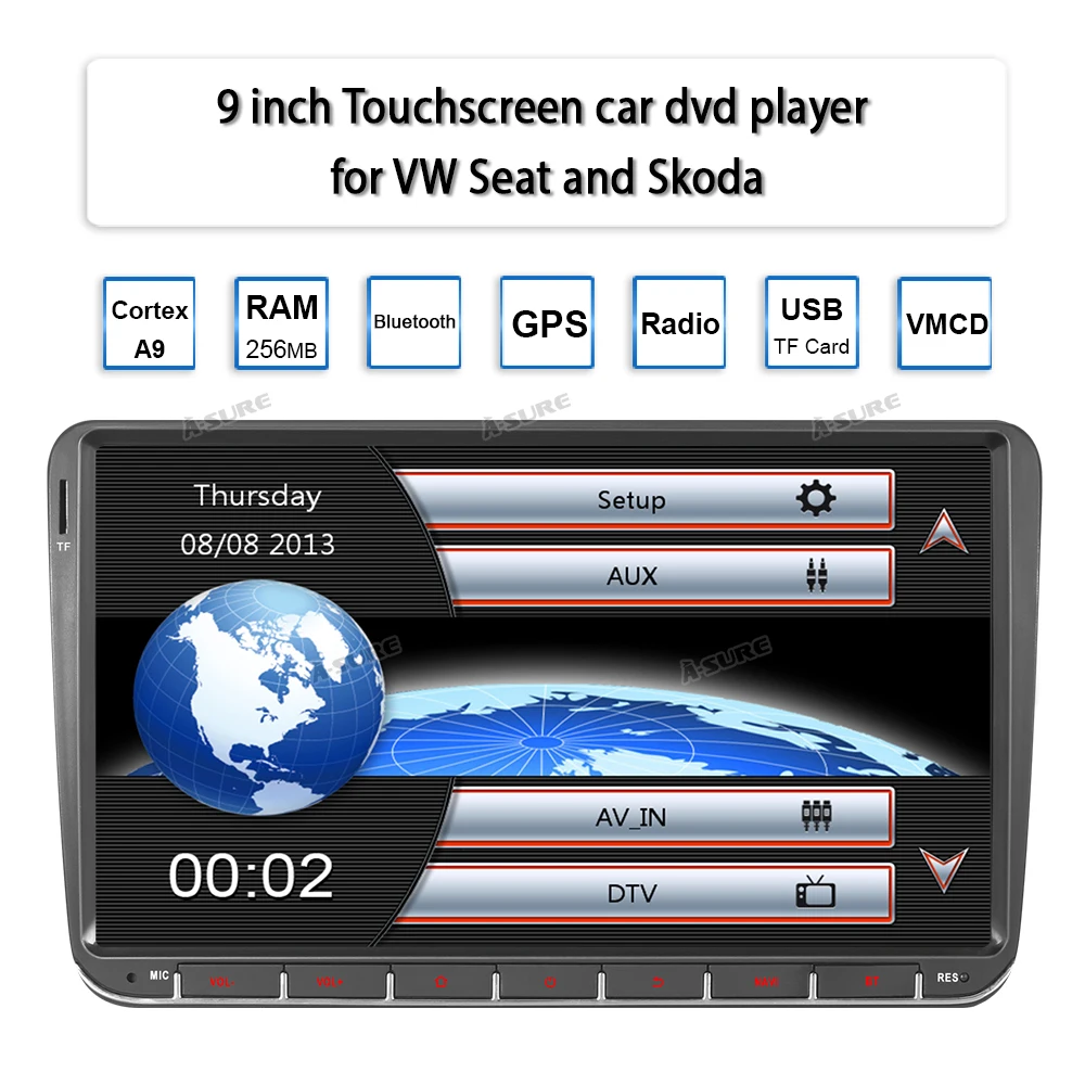 Clearance A-Sure 2 Din 9 Inch Car Auto Radio GPS For Volkswagen VW Tiguan Polo Golf 5 6 Passat b6 Caddy Transporter T5 Touran skoda 1 Clearance A-Sure 2 Din 9 Inch Car Auto Radio GPS For Volkswagen VW Tiguan Polo Golf 5 6 Passat b6 Caddy Transporter T5 Touran skoda 1