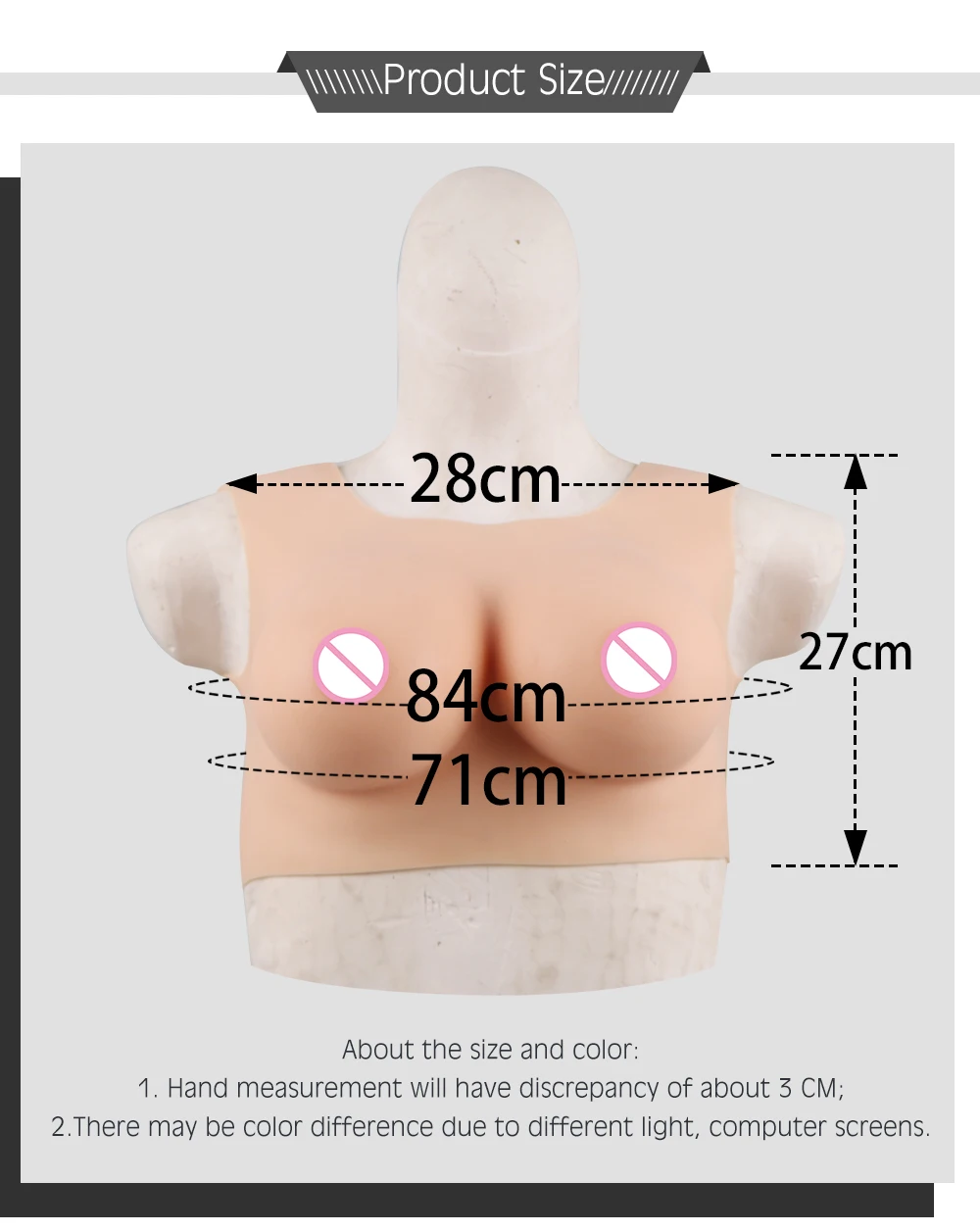 Eyung 70C CUP Upgrade Silicone Breast Forms Fake False Boobs Mastectomy Transvestite Crossdresser Transgender Silicone Breast (2)