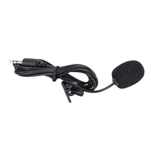 Стильный Мини 3,5 мм без рук микрофон клип на петличный лацкан для ПК ноутбук черный
