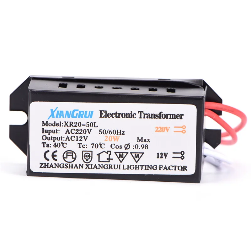 Горячая Распродажа 20 Вт AC 220 В до 12V светодиодный Питание драйвера Электронный