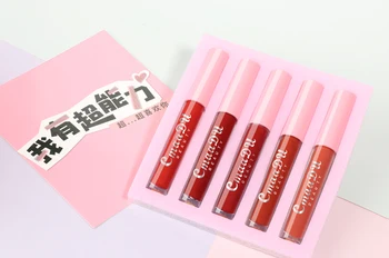 

5 Pcs Women Moisturizing Matte Liquid Lipstick Candy Cma Gloss Lip Shiny Moisturizing Matte Liquid Lipstick Dropshipping TLSM1