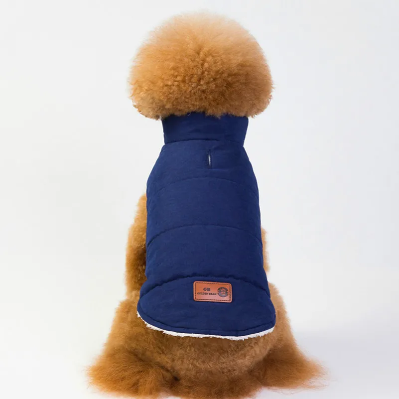 Royal blue Осень и зима новая одежда для собак пальто куртка щенок плюшевый Мопс французская одежда для бульдога пуделя шнауцера костюм для домашних животных жилет для собак - Цвет: Royal blue
