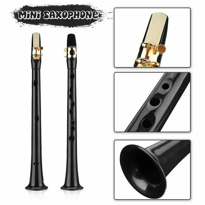 Изысканный Карманный саксофон мини Sax деревянный духовой инструмент черный
