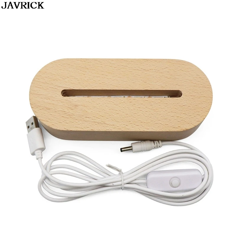 Handmade Crystal Glass Art Oval Wood LED Base Resin Ornament Wooden Night Lighted Stand Crafts Tools | Украшения и аксессуары