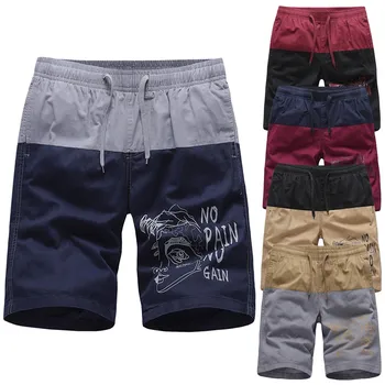 

Men's Summer Outdoors Casual Printing Patchwork Sport Beach Shorts Pants Шорты Мужские Летние Bermudas Masculina