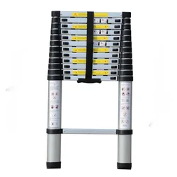 Échelle télescopique en aluminium dispositif télescopique, outil portable et pliable à poignée droite, ménage polyvalent 