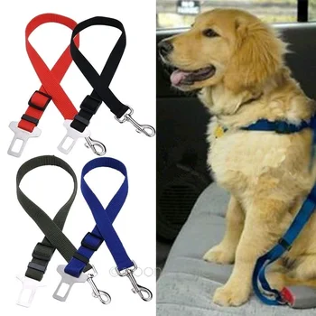 

Dog Cat Car Seat Belt Adjustable Harness Lead Leash for Small Medium Small Dog 5 Color Clip Pet Supplies