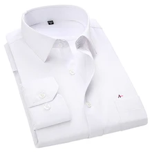 

2021 reserva aramy new men's business casual long-sleeved shirt white blue black smart male social formal shirt