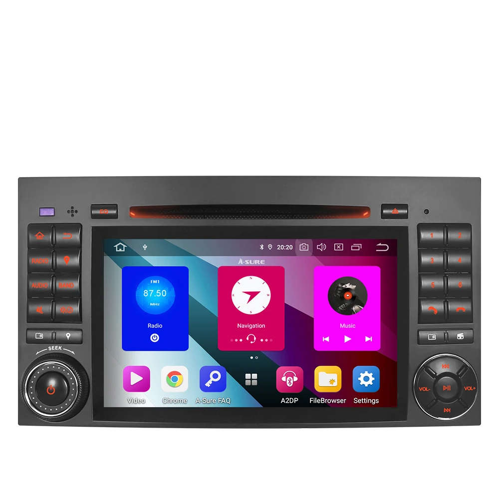 Perfect A-Sure 2 Din 8 Core 4G Android 9.0 Auto Radio GPS DVD Player Navigation For Mercedes-Benz A/B Sprinter Vito Viano VW Crafte 2