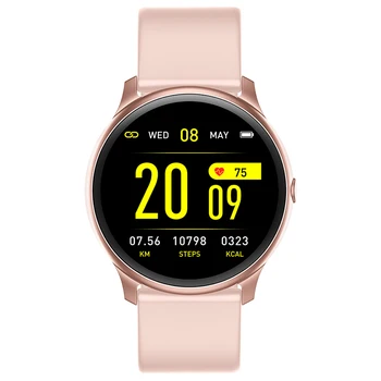

KW19 Pro Full Touch Round Smart watch Women Heart rate monitor Waterproof Men Blood Pressure Sport Watch For Android IOS vs Q8