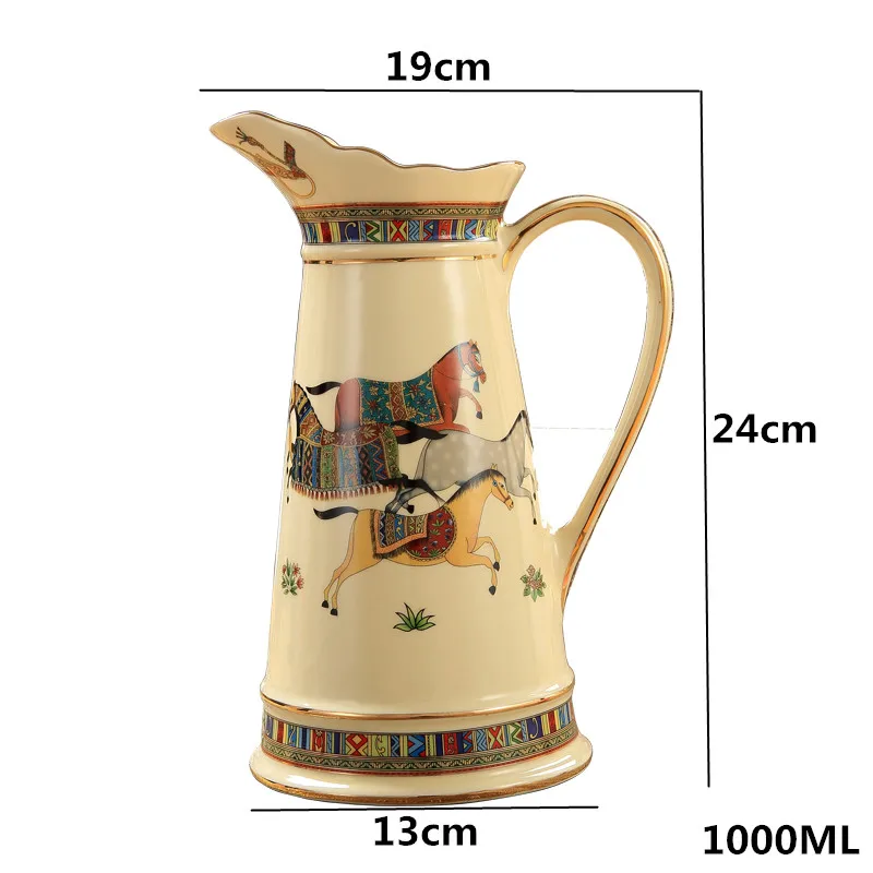 Ceramic Teapot Creative Water Bottle For Family Hotel KTV Useful Coffee Milk Pot Kitchen Utensils Flower Arranging Device Vase