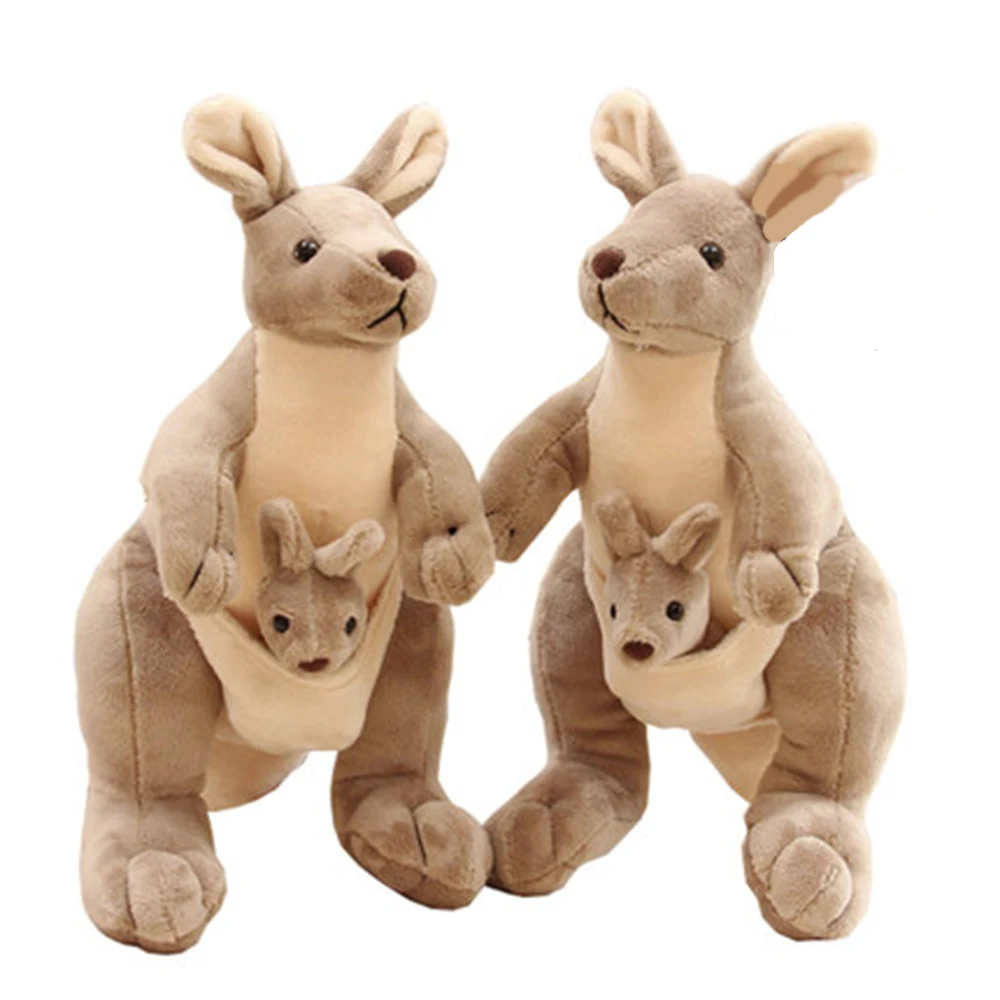

Cartoon mother and son kangaroo grab machine small doll plush doll holding pillow koala simulation animal cute parent-child