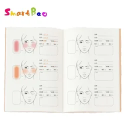 Livre de Test A5 pour rouge à lèvres, fard à paupières, vernis à ongles, maquillage, portable 