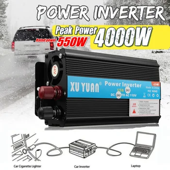 

Car Inverter 12V 220V 4000W Solar Power Voltage Transformer Converter DC 12V/24V To AC110V/ 220V Sine Wave Solar Inverter